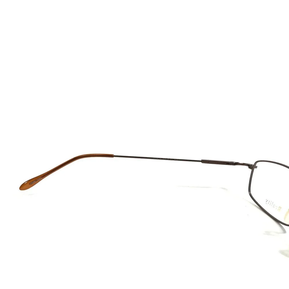 Reality R 3776 BROWN Eyeglasses Frames Rectangular Full Rim 56-17-145